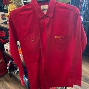 Superdry from Japan red button down shirt